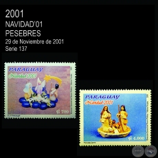 NAVIDAD 2001 - PESEBRES PARAGUAYOS (AÑO 2001 - SERIE 10)